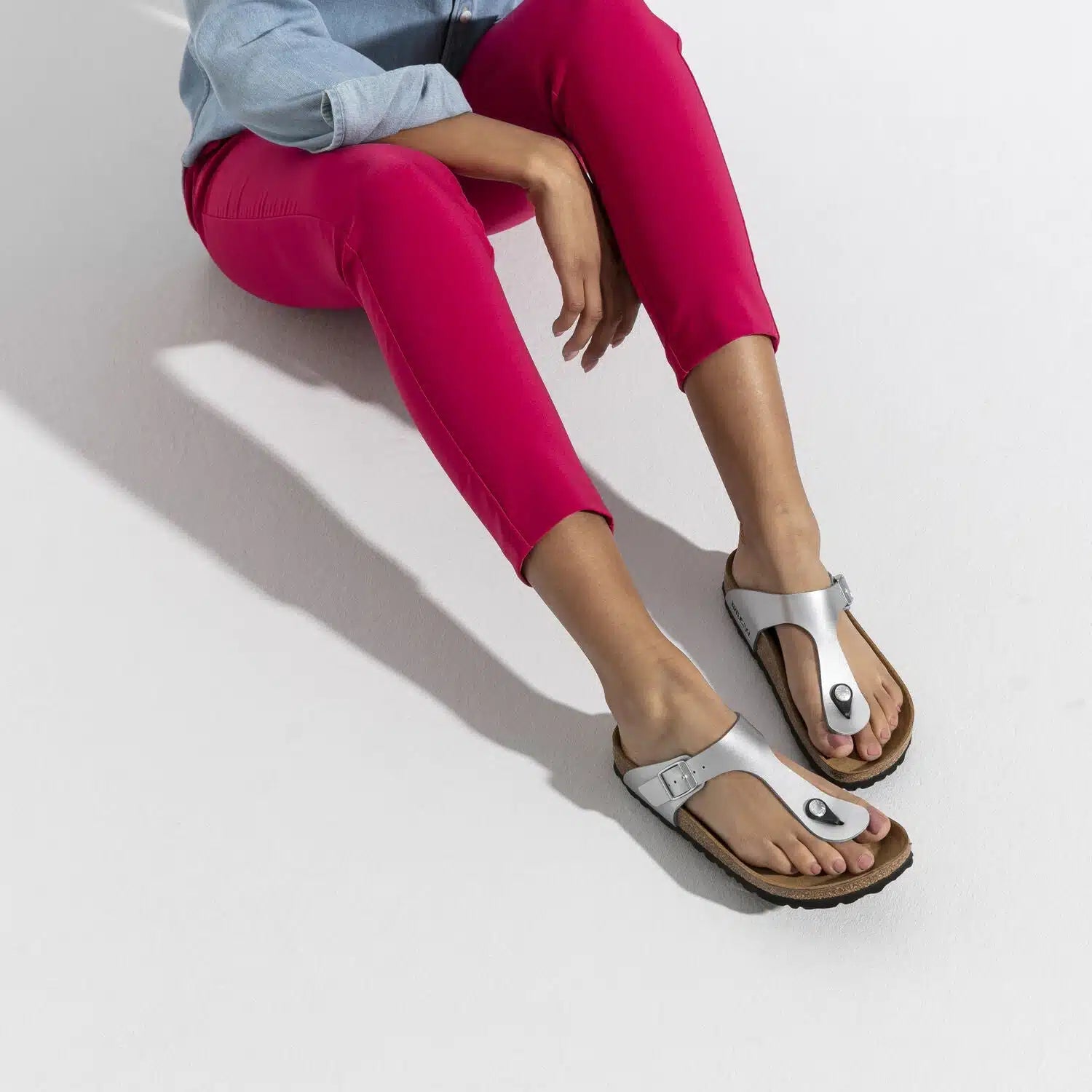Birkenstock Gizeh Matt Silver Thong Sandals — Women’s Comfort & Style