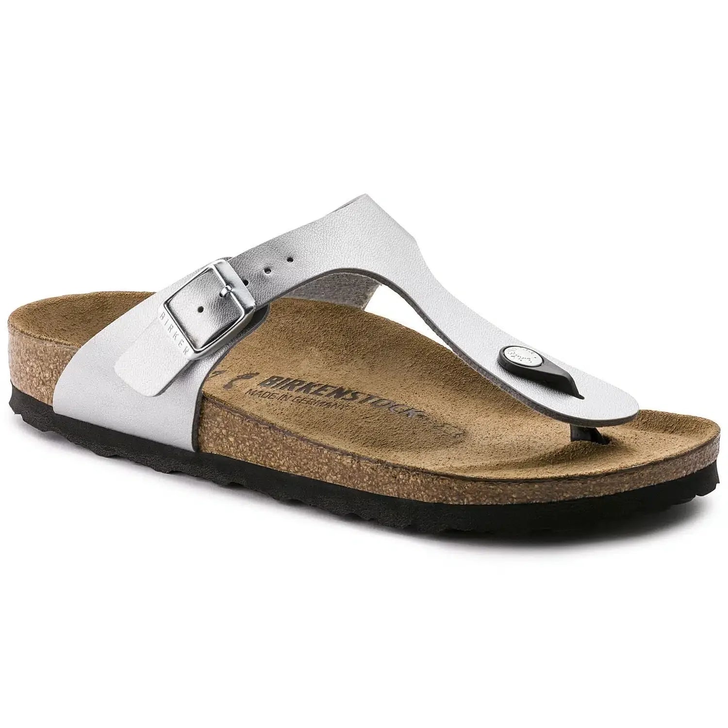 Birkenstock Gizeh Matt Silver Thong Sandals — Women’s Comfort & Style