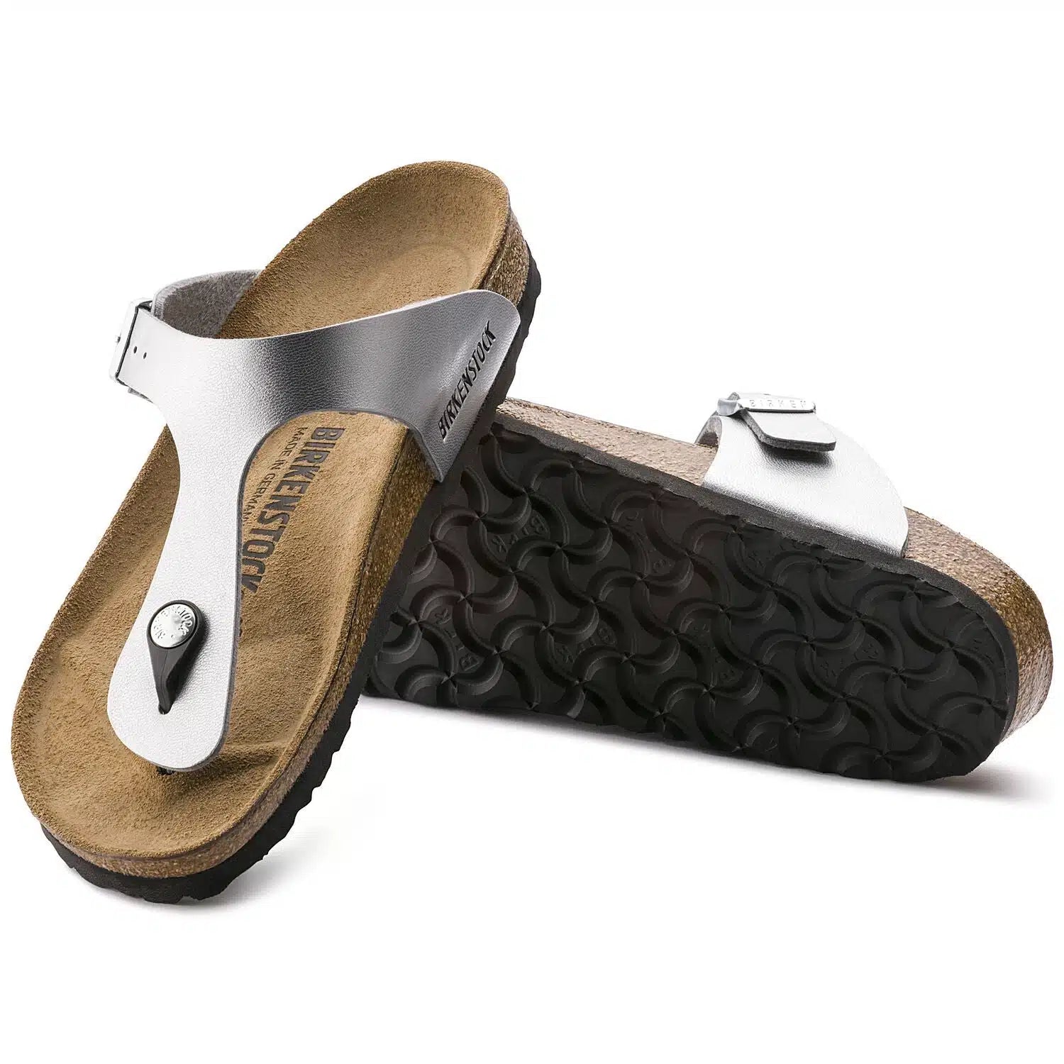 Birkenstock Gizeh Matt Silver Thong Sandals — Women’s Comfort & Style
