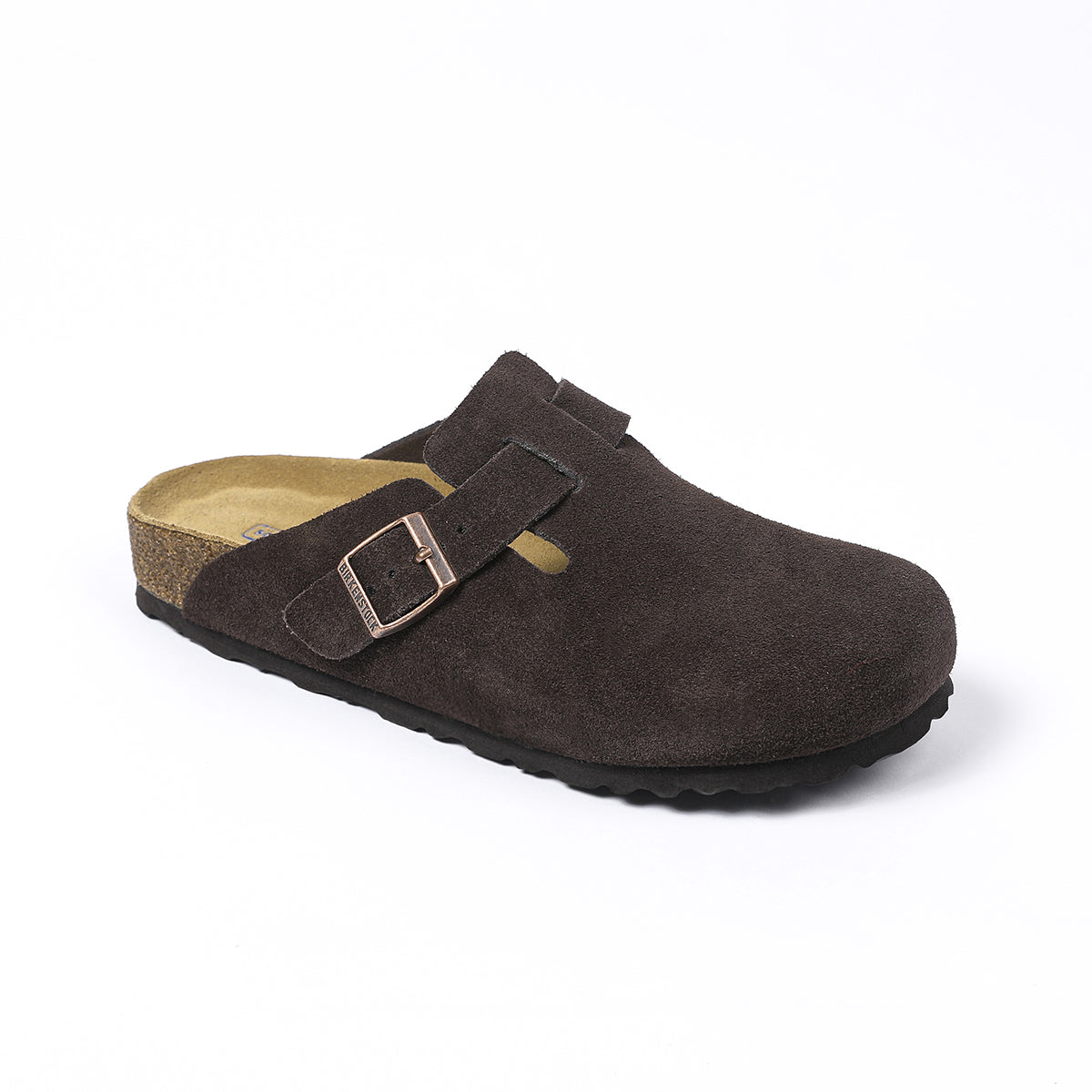 Birkenstock Boston Classic Dark Brown Suede Clogs