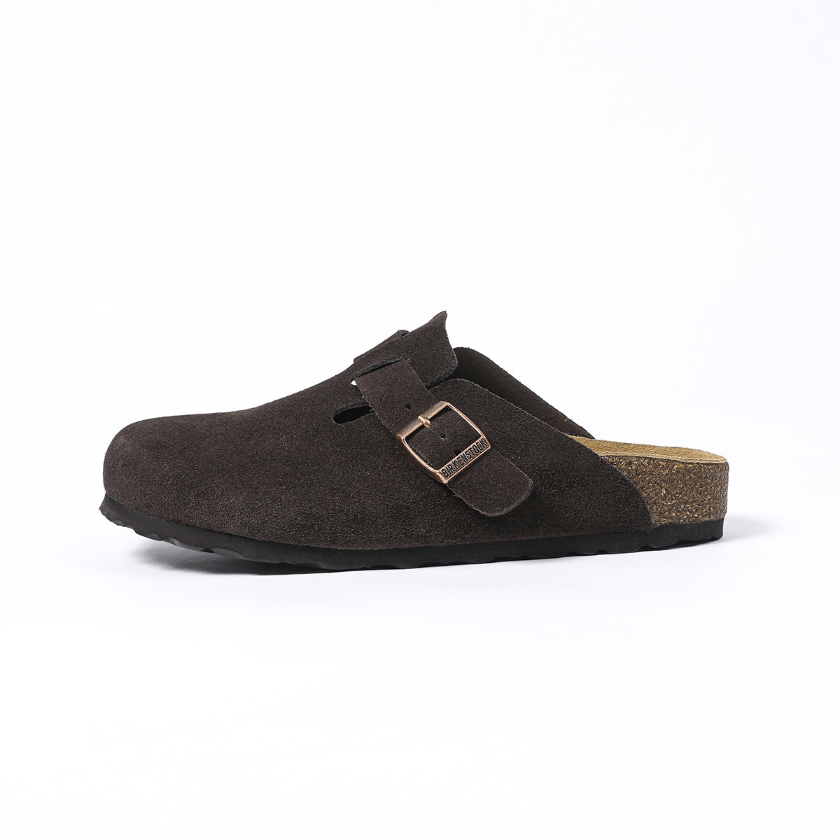 Birkenstock Boston Classic Dark Brown Suede Clogs