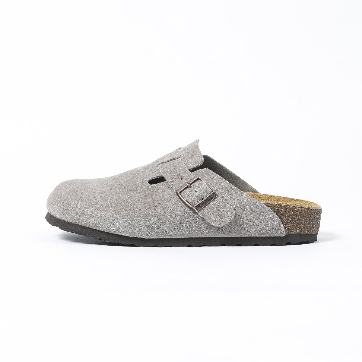 Birkenstock Boston Classic Grey Suede Clogs