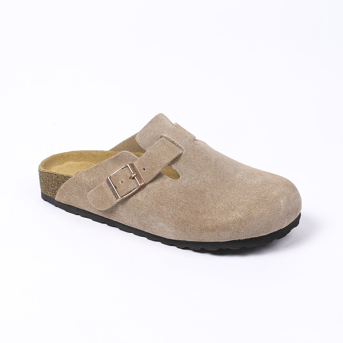 Birkenstock Boston Classic Taupe Suede Clogs