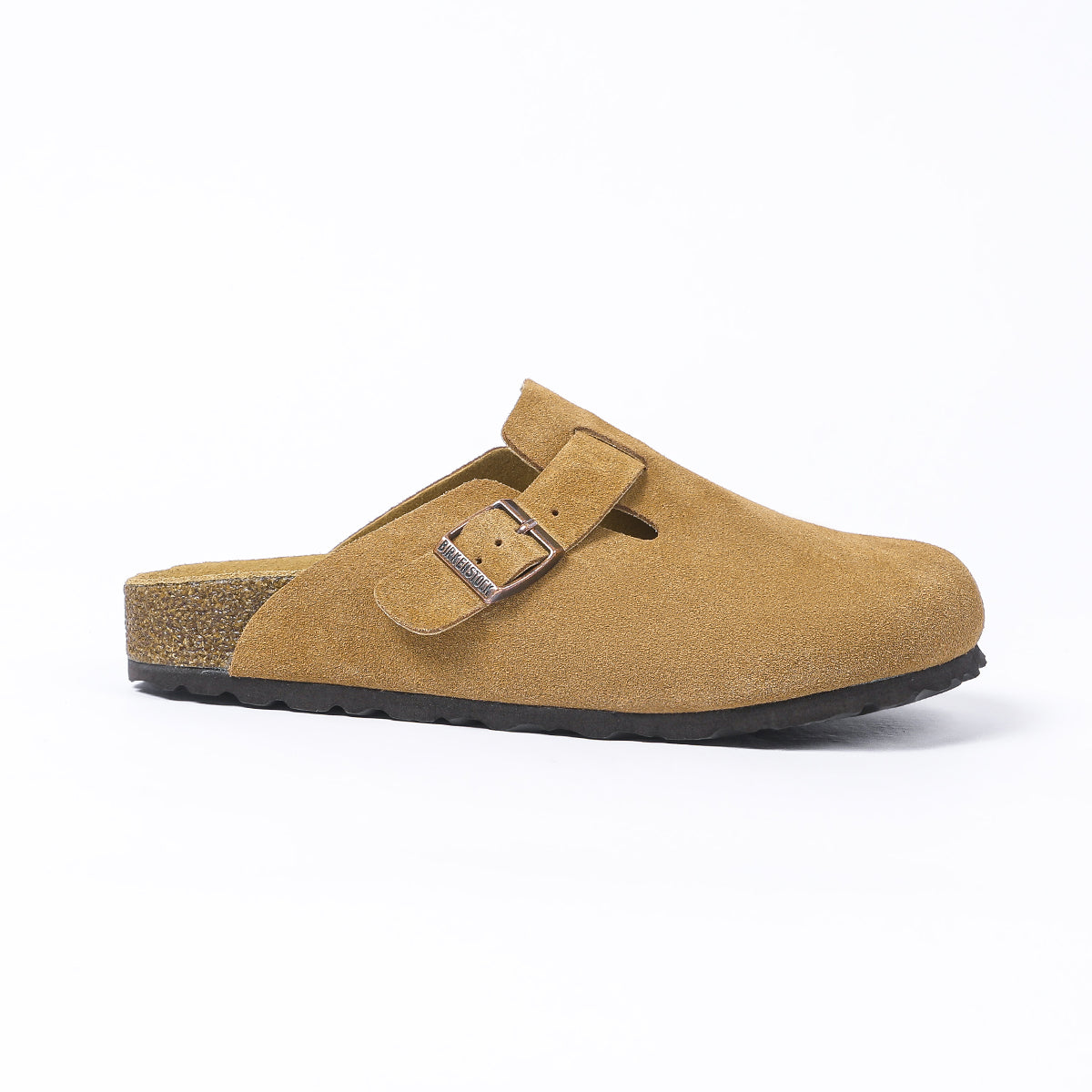 Birkenstock Boston Classic Latte Cream Suede Clogs