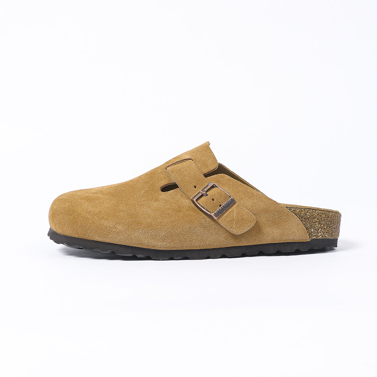 Birkenstock Boston Classic Latte Cream Suede Clogs