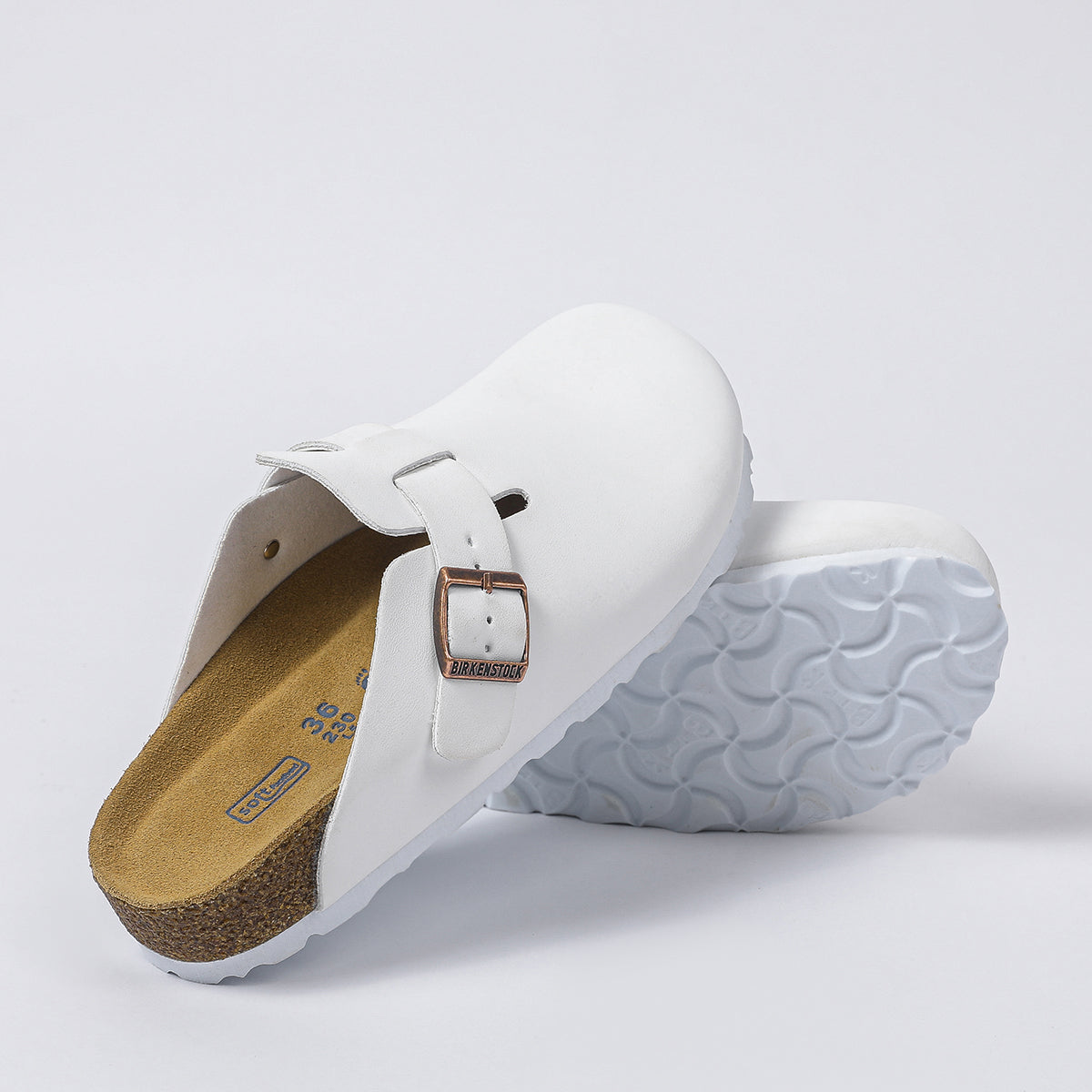 Birkenstock Boston Classic White Clogs