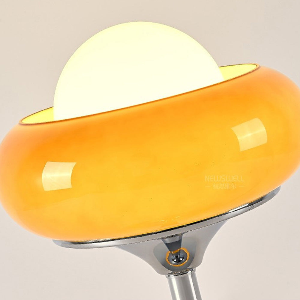 Soreana Retro Bauhaus‑Inspired Yellow Glass Table Lamp
