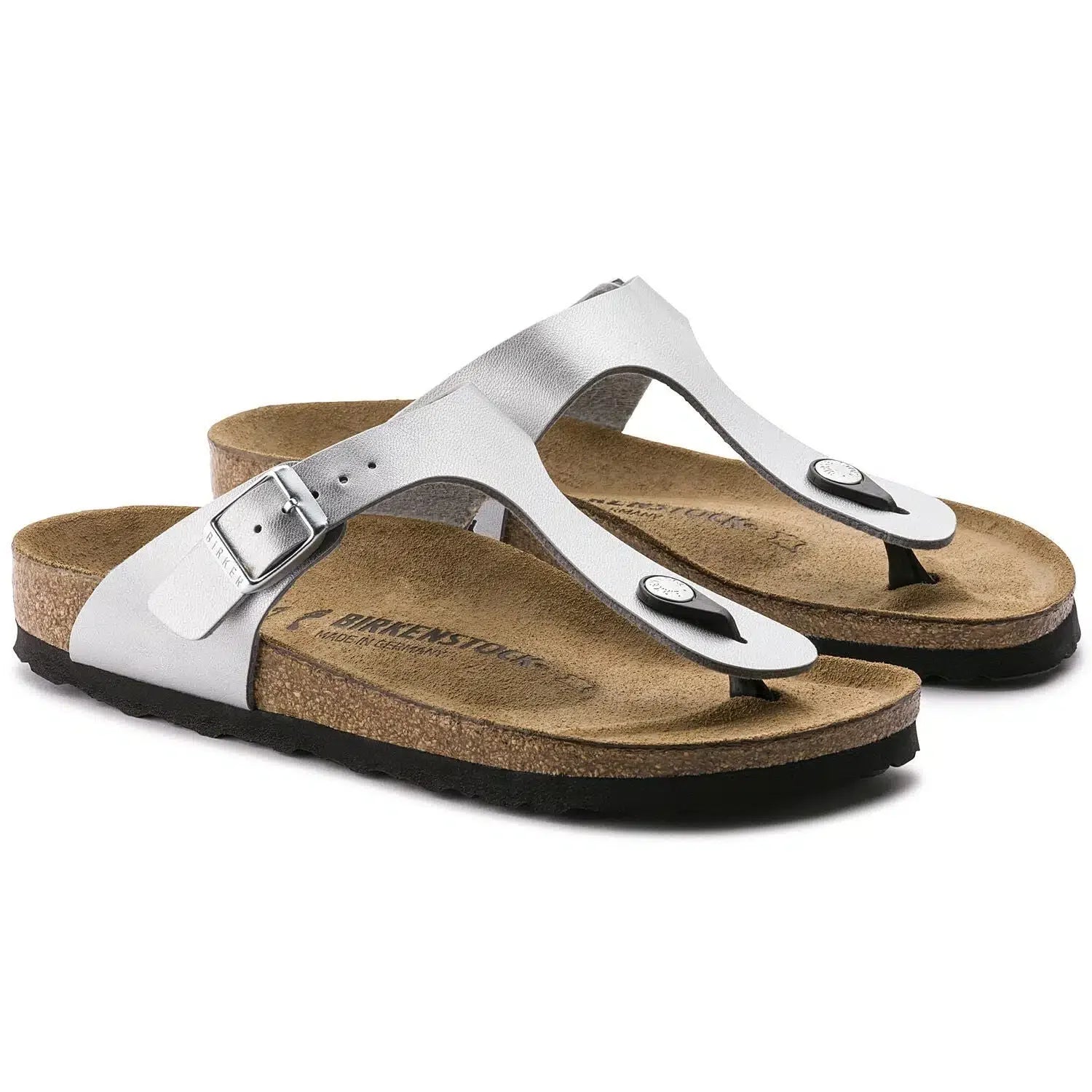 Birkenstock Gizeh Matt Silver Thong Sandals — Women’s Comfort & Style