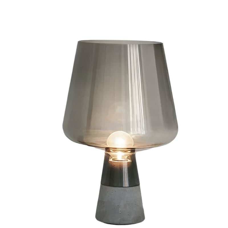 Concrete base table lamp, UK plug with inline switch, 2700K warm white reommended
