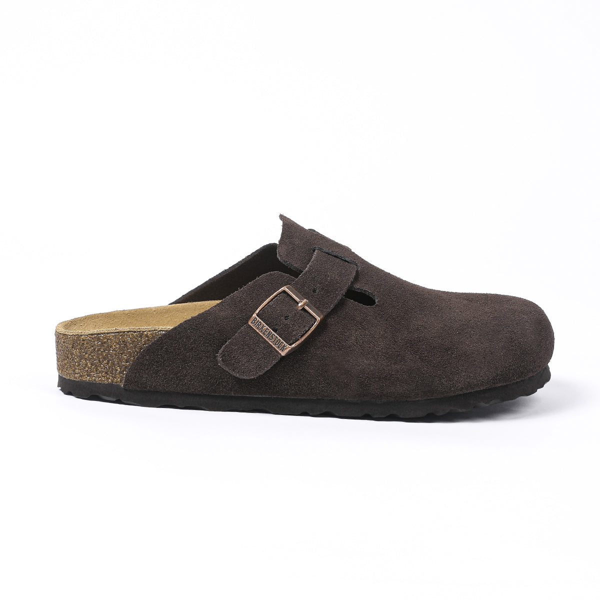 Birkenstock Boston Classic Dark Brown Suede Clogs
