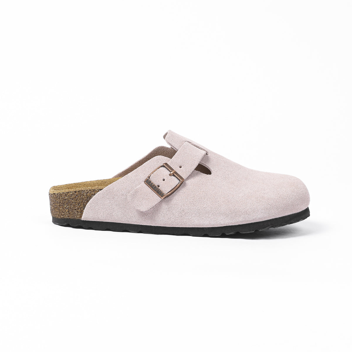 Birkenstock Boston Classic Pink Suede Clogs