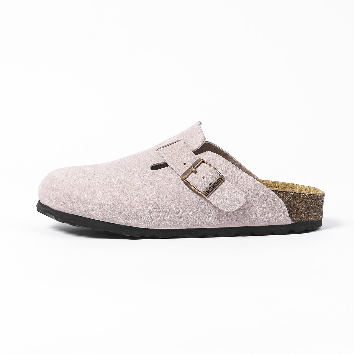 Birkenstock Boston Classic Pink Suede Clogs