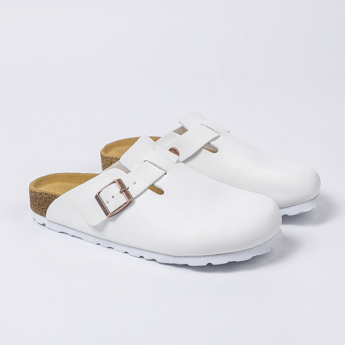 Birkenstock Boston Classic White Clogs