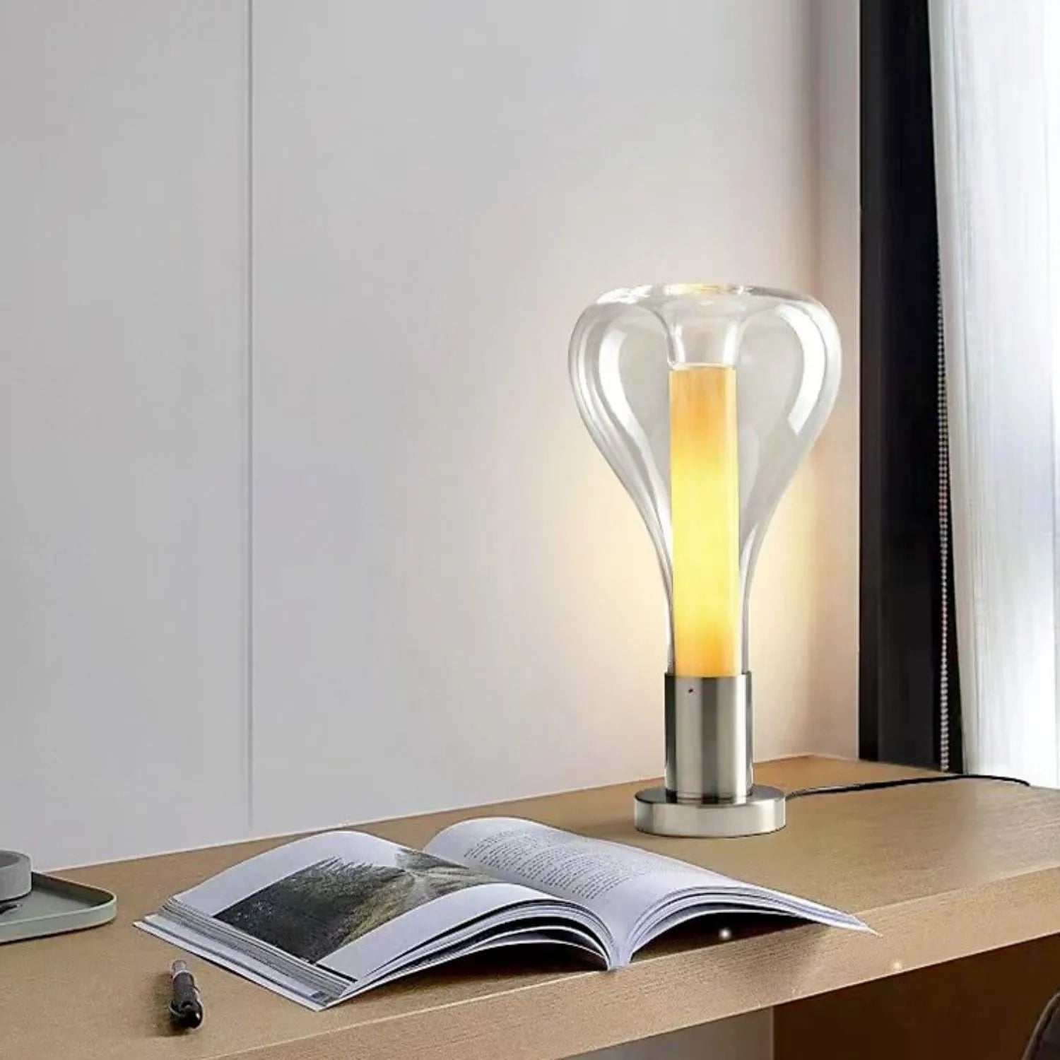 Soreana LED Lava‑Art Glass Table Lamp